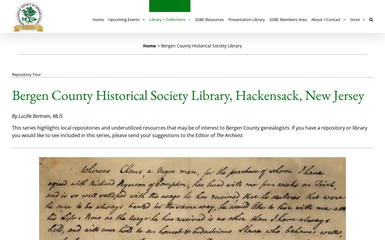 Teaneck previous residents house-history sources at Bergen County historical collections
